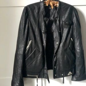 Marc Jacobs black leather Moto jacket M